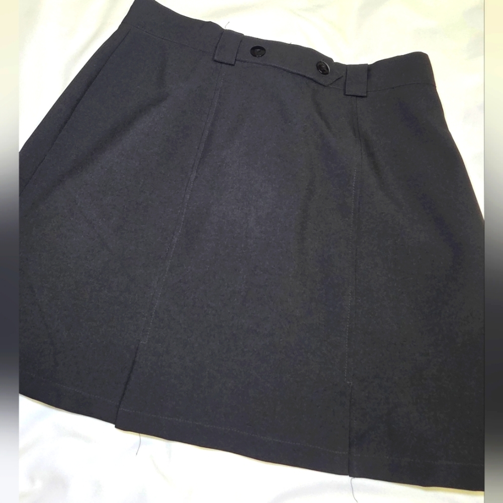 Toto Collection Claasic Black Skirt w/Faux Button Accent- Size 1XL